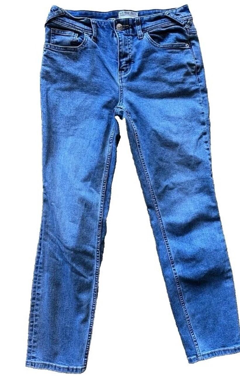 FREE PEOPLE Evie Jeans 28 Mid Rise Slim Straight Denim Jeans We The Free